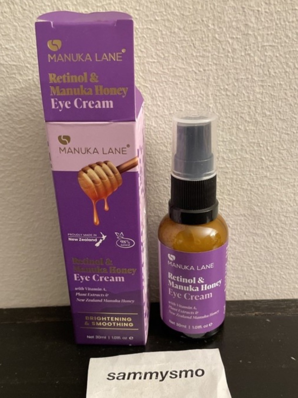 Manuka Lane Retinol & Manuka Honey Eye Cream New Zealand Manuka Honey Vitamin A